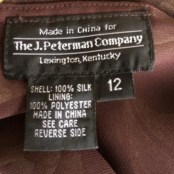 J Peterman Brown Silk Sarong Maxi Skirt 12 - Picture 7 of 11